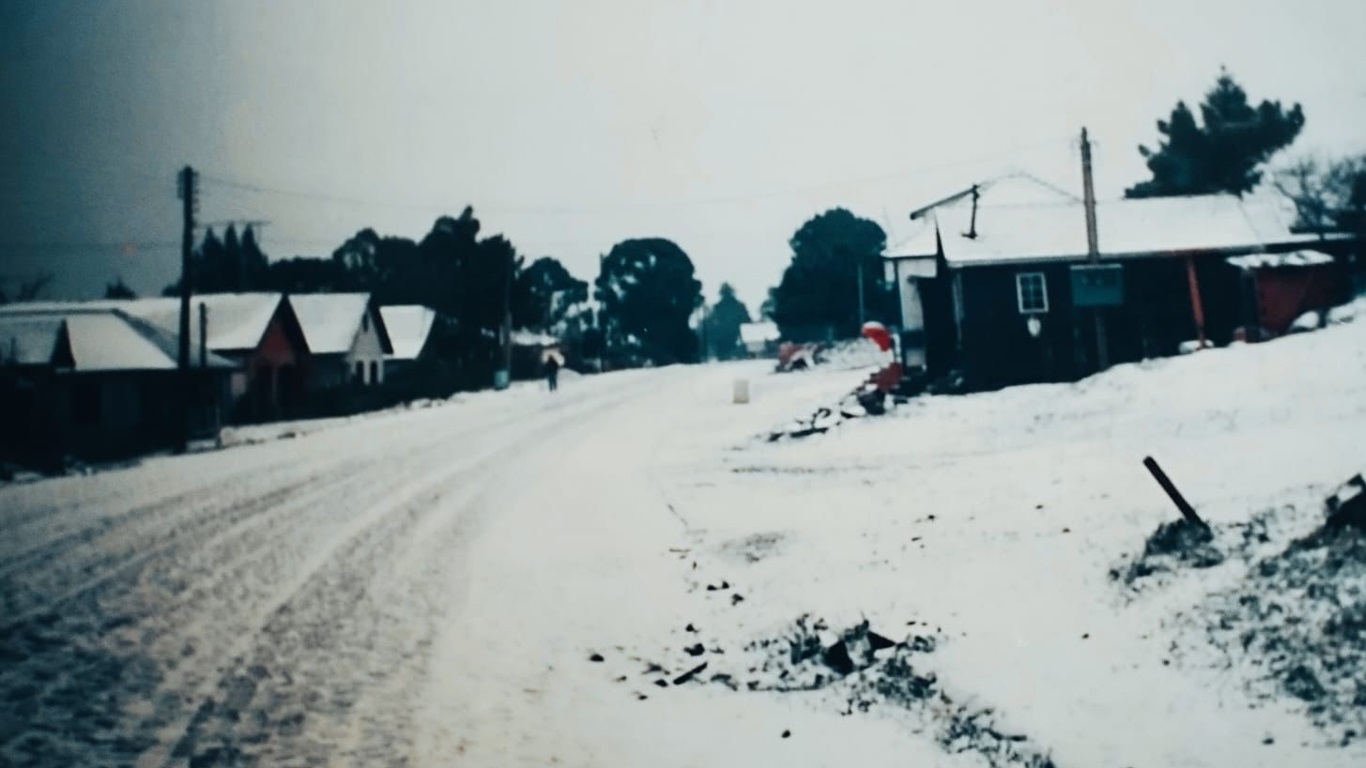 Foto mostra a neve de julho de 1994 na Serra Gaúcha 
