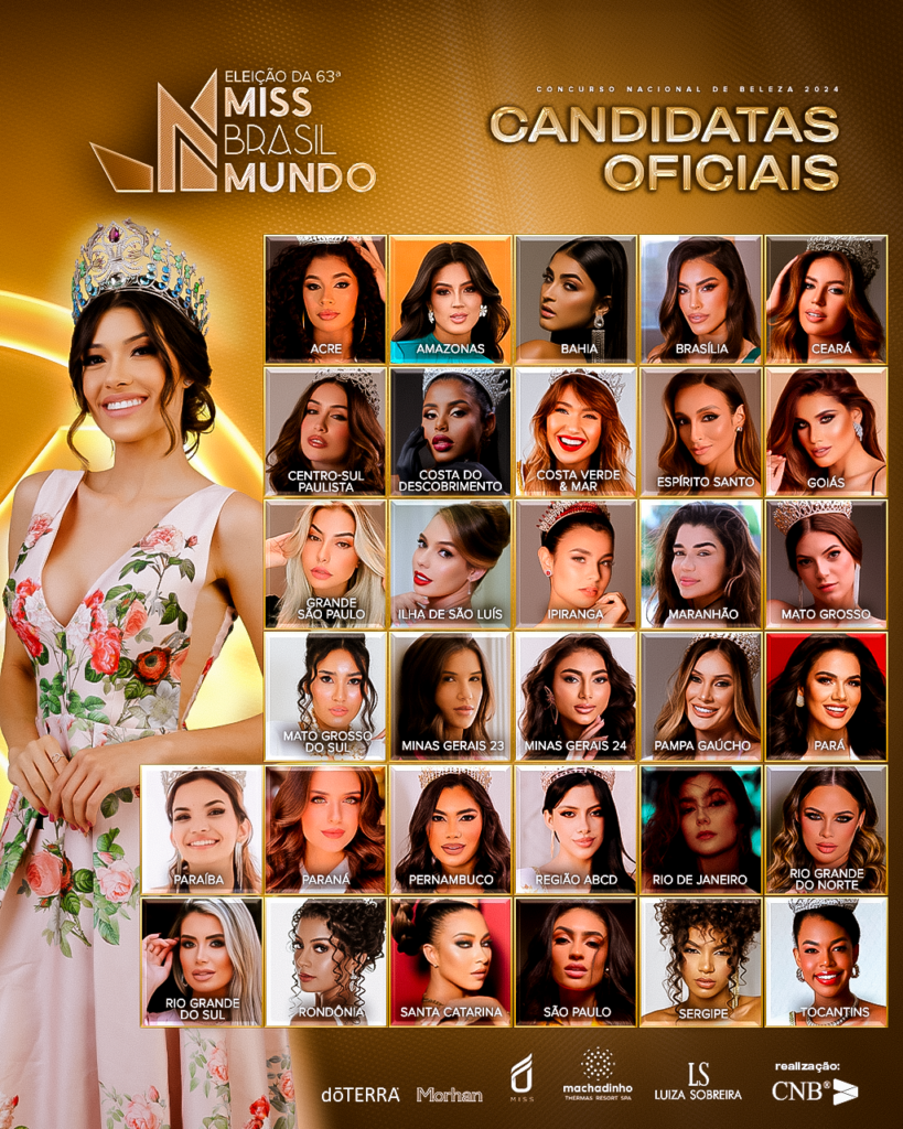 MISS BRASIL MUNDO 2024 - TODAS AS CANDIDATAS LISTAS POR ESTADOS