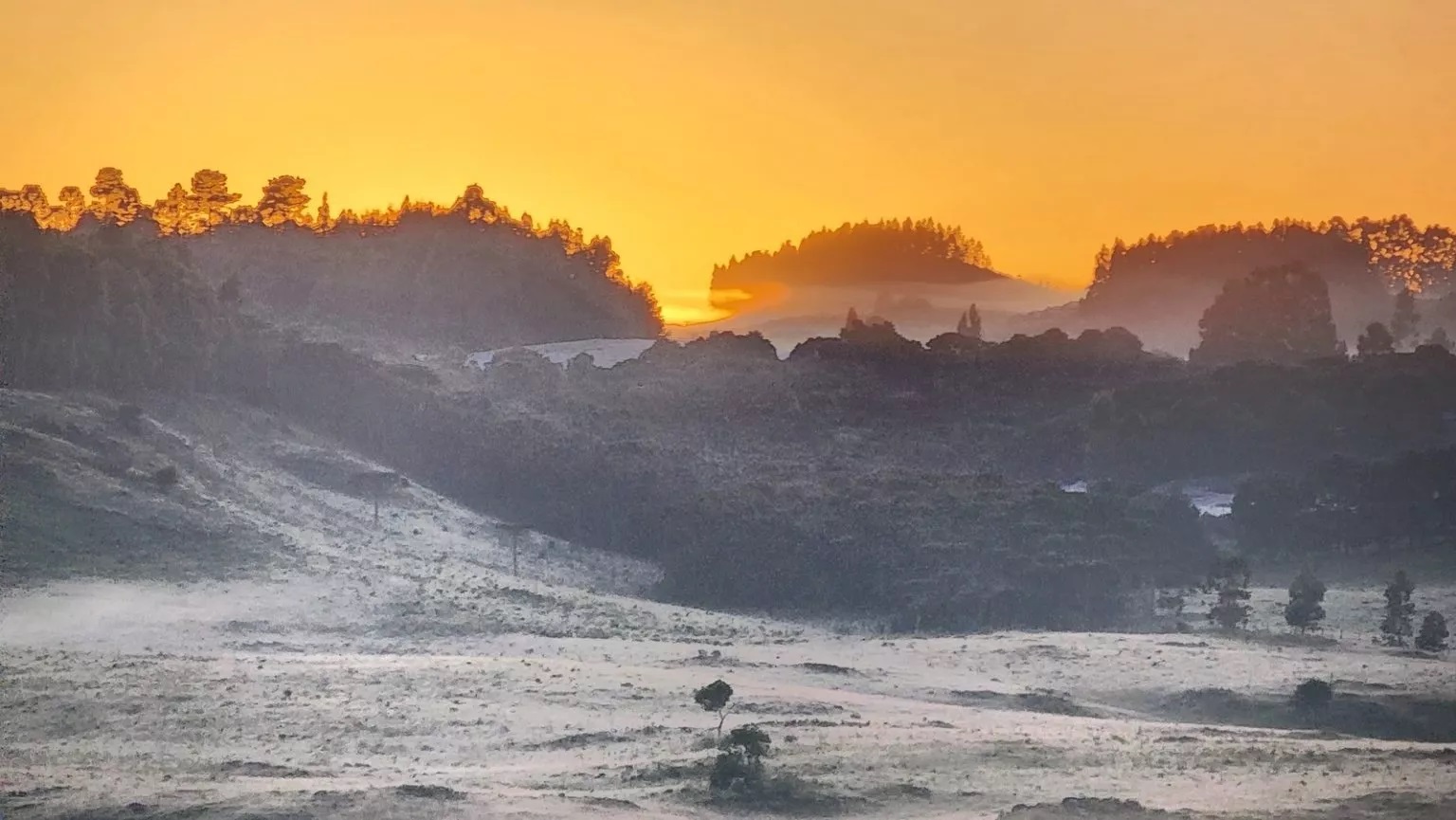 Foto do frio em SC 