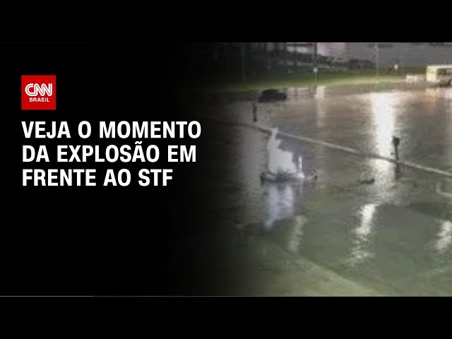 Veja o momento da explosão em frente ao STF | CNN BRASIL